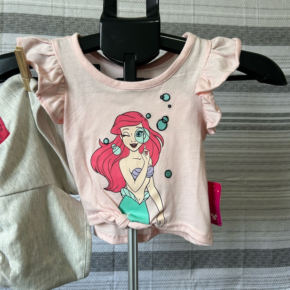 2T / 24M Girls Ariel | Little Mermaid Outfit - Picture 2 of 9